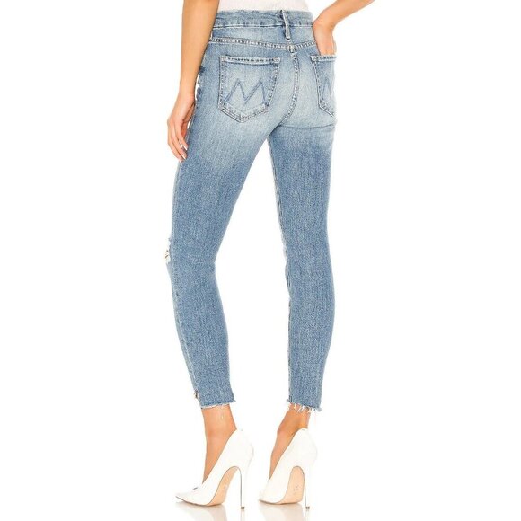 Mother The Looker Ankle Step Fray in Exposed Secret Sister Skinny Jeans 28 - Picture 11 of 11